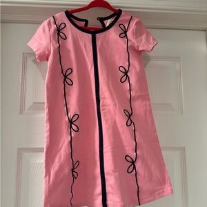 The Beaufort Bonnet Company Pink Dress with Navy Accents